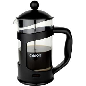 Café Olé Cafetera de plástico negro para 6 tazas, filtro de acero inoxidable resistente a la corrosión, marco de plástico aislado, apto para lavavajillas, prensa francesa Café Olé Cafetera de plástico negro para 6 tazas, filtro de acero inoxidable resistente a la corrosión, marco de plástico aislado, apto para lavavajillas, prensa francesa