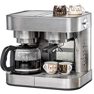 Rommelsbacher Cafetera de filtro, jarra de cristal, portafiltros, filtro para 1 o 2 tazas, boquilla para espuma de leche/agua caliente, capacidad de llenado programable Rommelsbacher Cafetera de filtro, jarra de cristal, portafiltros, filtro para 1 o 2 tazas, boquilla para espuma de leche/agua caliente, capacidad de llenado programable