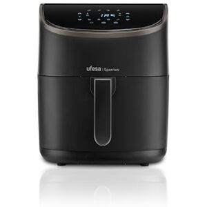 Ufesa Sparrow Freidora Aire 6 litros, Air Fryer 8 Programas, 1700 W, Digital, Temporizador, Temperatura 80ºC 200ºC, Sin BPA ni PFOA, Freidoras de Aire con Cubeta y Bandeja Anti-Adherentes Ufesa Sparrow Freidora Aire 6 litros, Air Fryer 8 Programas, 1700 W, Digital, Temporizador, Temperatura 80ºC 200ºC, Sin BPA ni PFOA, Freidoras de Aire con Cubeta y Bandeja Anti-Adherentes