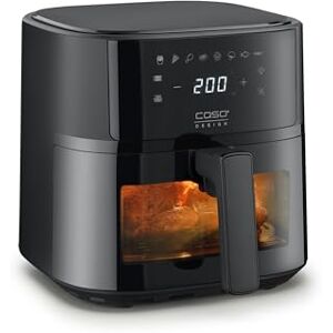Caso Design Freidora de aire sin aceite AirFry 6.0 con doble compartimento de 6 L, 8 programas, SHAKE-Reminder, Temperatura y Tiempo Regulables, pantalla LED, lavavajillas, 1700W Caso Design Freidora de aire sin aceite AirFry 6.0 con doble compartimento de 6 L, 8 programas, SHAKE-Reminder, Temperatura y Tiempo Regulables, pantalla LED, lavavajillas, 1700W