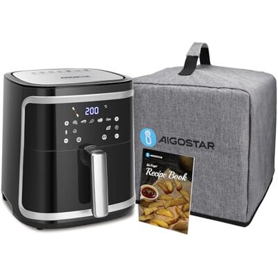 AIGOSTAR - Freidora de Aire sin Aceite con Tapa Antipolvo - 7L - LED Pantalla Táctil - Freidora AIGOSTAR - Freidora de Aire sin Aceite con Tapa Antipolvo - 7L - LED Pantalla Táctil - Freidora