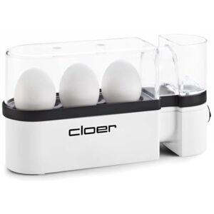 cloer Cocedor de huevos eléctrico para 3 huevos, bandeja para huevos extraíble y portátil, 300 vatios, blanco cloer Cocedor de huevos eléctrico para 3 huevos, bandeja para huevos extraíble y portátil, 300 vatios, blanco