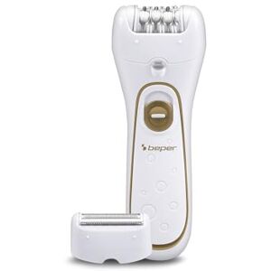 BEPER 3BEPI001 Depiladora 2en1, Funcionamiento con cable o recargable, Plug&Play, Dos cabezales, Dos velocidades, Afeitadora y Silk-épil, Depilación rápida, Luz, Funda y cepillo incluidos BEPER 3BEPI001 Depiladora 2en1, Funcionamiento con cable o recargable, Plug&Play, Dos cabezales, Dos velocidades, Afeitadora y Silk-épil, Depilación rápida, Luz, Funda y cepillo incluidos