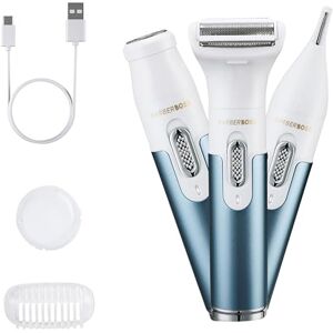 BARBERBOSS Afeitadora eléctrica 3 en 1 para mujer, recortadora de bikini, afeitadora recargable para rostro, brazos, piernas, axilas y bikini, recortadora eléctrica portátil para mujer. BARBERBOSS Afeitadora eléctrica 3 en 1 para mujer, recortadora de bikini, afeitadora recargable para rostro, brazos, piernas, axilas y bikini, recortadora eléctrica portátil para mujer.