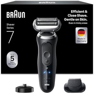Braun Series 7 Afeitadora Eléctrica Hombre, 72-N4200S, Negro Máquina de Afeitar Resistente al Agua, 3 Modos, Recargable, 60 Min de Uso, Recortadora de Precisión, Base de Carga, Estuche de Viaje Braun Series 7 Afeitadora Eléctrica Hombre, 72-N4200S, Negro Máquina de Afeitar Resistente al Agua, 3 Modos, Recargable, 60 Min de Uso, Recortadora de Precisión, Base de Carga, Estuche de Viaje