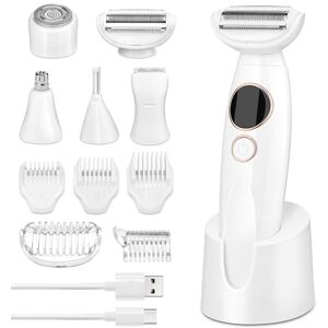 GlasFlength Afeitadora Mujer, 5-en-1 Depiladora Electrica Mujer Seco y Húmedo Maquina Depilar Mujer con Impermeable IPX7 Afeitadora Electrica Mujer para Cara Nariz Axilas Piernas Bikini GlasFlength Afeitadora Mujer, 5-en-1 Depiladora Electrica Mujer Seco y Húmedo Maquina Depilar Mujer con Impermeable IPX7 Afeitadora Electrica Mujer para Cara Nariz Axilas Piernas Bikini