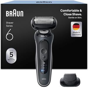 Braun Afeitadora Eléctrica Hombre Series 6, Máquina De Afeitar En Seco Y En Mojado, 2 Modos De Afeitado, 60 Min De Uso, Carga Rápida, Recortadora De Precisión, Estuche De Viaje, 62-G1200SI, Gris Braun Afeitadora Eléctrica Hombre Series 6, Máquina De Afeitar En Seco Y En Mojado, 2 Modos De Afeitado, 60 Min De Uso, Carga Rápida, Recortadora De Precisión, Estuche De Viaje, 62-G1200SI, Gris