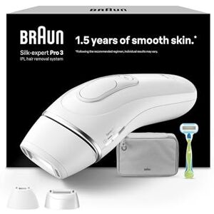 Braun Luz Pulsada Silk-expert Pro 3, Alternativa a Depiladora Laser, Eliminación Del Vello En Casa, Depiladora IPL Con Funda, Maquinilla Venus, 3 Cabezales Para Cara y Cuerpo, Blanca/Plateada, PL3222 Braun Luz Pulsada Silk-expert Pro 3, Alternativa a Depiladora Laser, Eliminación Del Vello En Casa, Depiladora IPL Con Funda, Maquinilla Venus, 3 Cabezales Para Cara y Cuerpo, Blanca/Plateada, PL3222