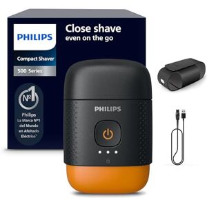 Philips Serie 500 Afeitadora eléctrica compacta, sistema Levanta y Corta, cuchillas SteelPrecision, cabezales flotantes 3D, afeitado en seco y húmedo, funda y bloqueo de viaje, tapa magnética, S595/05 Philips Serie 500 Afeitadora eléctrica compacta, sistema Levanta y Corta, cuchillas SteelPrecision, cabezales flotantes 3D, afeitado en seco y húmedo, funda y bloqueo de viaje, tapa magnética, S595/05