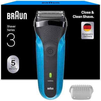 Braun Afeitadora Eléctrica Hombre Series 3, Máquina De Afeitar Barba En Seco Y En Mojado, 2 Láminas, 30 Min De Autonomía, Carga Rápida, Afeitado Fácil y Limpio, 310S, Azul Braun Afeitadora Eléctrica Hombre Series 3, Máquina De Afeitar Barba En Seco Y En Mojado, 2 Láminas, 30 Min De Autonomía, Carga Rápida, Afeitado Fácil y Limpio, 310S, Azul