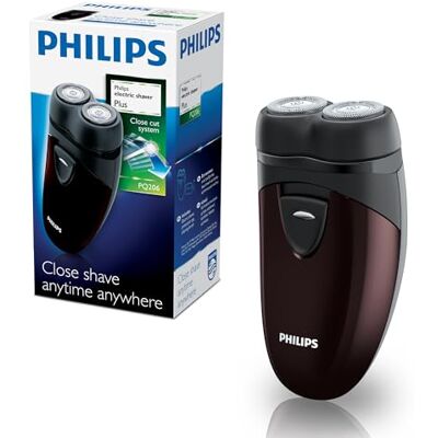 Philips PQ206/18 Afeitadora eléctrica de viaje para hombre, inalámbrica, funciona con pilas, cómoda de llevar Philips PQ206/18 Afeitadora eléctrica de viaje para hombre, inalámbrica, funciona con pilas, cómoda de llevar