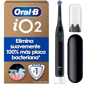 Oral-B iO 2 Cepillo de Dientes Eléctrico Negro Noche, 1 Cabezal, 1 Estuche De Viaje, 1 Soporte de Recambios de Viaje, 3 Modos De Cepillado, Sensor De Presión y Temporizador, Diseñado por Braun Oral-B iO 2 Cepillo de Dientes Eléctrico Negro Noche, 1 Cabezal, 1 Estuche De Viaje, 1 Soporte de Recambios de Viaje, 3 Modos De Cepillado, Sensor De Presión y Temporizador, Diseñado por Braun