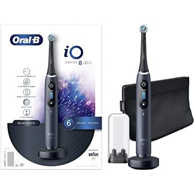 Oral-B iO 8 Cepillo de Dientes Eléctrico con Mango Recargable, Tecnología Magnética de Braun, 1 Cabezal de Recambio, Pantalla a Color, Cargador y Funda de Viaje Premium Negro, Edición Especial Oral-B iO 8 Cepillo de Dientes Eléctrico con Mango Recargable, Tecnología Magnética de Braun, 1 Cabezal de Recambio, Pantalla a Color, Cargador y Funda de Viaje Premium Negro, Edición Especial