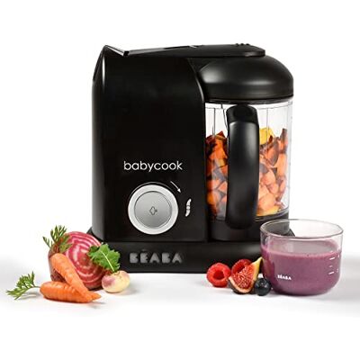 Béaba Babycook Solo, Robot de cocina infantil 4 en 1, Tritura, cocina y cuece al vapor, Cocción rápida, Comida casera y deliciosa para bebés y niños, Comida variada para tu bebé, Negro Béaba Babycook Solo, Robot de cocina infantil 4 en 1, Tritura, cocina y cuece al vapor, Cocción rápida, Comida casera y deliciosa para bebés y niños, Comida variada para tu bebé, Negro