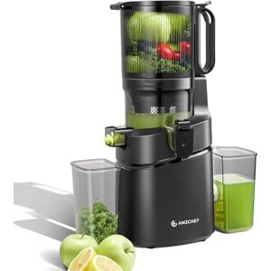 AMZCHEF Extractor de Zumo Automático Multifuncional de 250W, 145MM de Apertura, Exprimidor de Frutas y Verduras de 1,8 Litros con Triple Filtro Negro AMZCHEF Extractor de Zumo Automático Multifuncional de 250W, 145MM de Apertura, Exprimidor de Frutas y Verduras de 1,8 Litros con Triple Filtro Negro