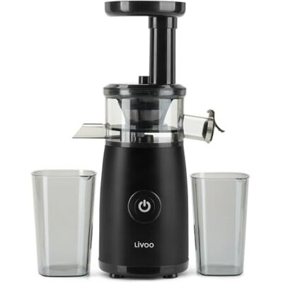 LIVOO Extractor de jugo compacto 150 W, 55 a 60 t/min, accesorios incluidos LIVOO Extractor de jugo compacto 150 W, 55 a 60 t/min, accesorios incluidos