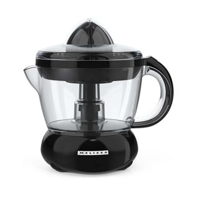 melissa Exprimidor de cítricos 40W eléctrico con recipiente de 0,7L 2 conos para frutas grandes y pequeñas Negro melissa Exprimidor de cítricos 40W eléctrico con recipiente de 0,7L 2 conos para frutas grandes y pequeñas Negro
