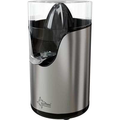 Suntec Wellness SUNTEC Exprimidor design – Eléctrico, con colador y recipiente de zumo extraíble – Exprimidor pequeño de acero inoxidable para naranjas + limones + limas – Exprimidor eléctrico sin BPA Suntec Wellness SUNTEC Exprimidor design – Eléctrico, con colador y recipiente de zumo extraíble – Exprimidor pequeño de acero inoxidable para naranjas + limones + limas – Exprimidor eléctrico sin BPA