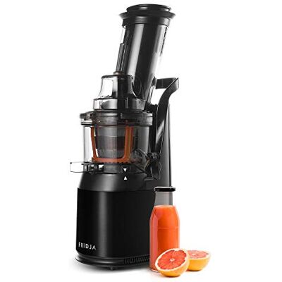 Fridja F1900 Extractor de zumos para frutas y verduras, exprimidor lento de prensado en frío, exprimidor eléctrico sin BPA, 240W, con tamiz, grifo antigoteo, licuadora lenta que conserva vitaminas Fridja F1900 Extractor de zumos para frutas y verduras, exprimidor lento de prensado en frío, exprimidor eléctrico sin BPA, 240W, con tamiz, grifo antigoteo, licuadora lenta que conserva vitaminas