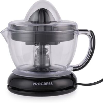 PROGRESS Exprimidor de cítricos compacto jarra medidora sin BPA, 700 ml, conos de licuado de varios tamaños, rotación multidireccional, boquilla de vertido fácil, base desmontable PROGRESS Exprimidor de cítricos compacto jarra medidora sin BPA, 700 ml, conos de licuado de varios tamaños, rotación multidireccional, boquilla de vertido fácil, base desmontable