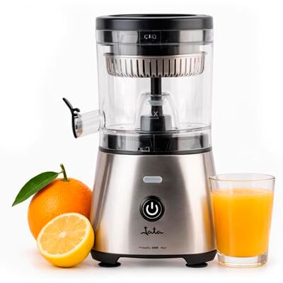 Jata Exprimidor de Naranjas Eléctrico Automático 300 W Cuerpo y filtro de acero inoxidable Sistema antigoteo Apto para todo tipo de frutas Piezas desmontables. Base Antideslizante Jata Exprimidor de Naranjas Eléctrico Automático 300 W Cuerpo y filtro de acero inoxidable Sistema antigoteo Apto para todo tipo de frutas Piezas desmontables. Base Antideslizante