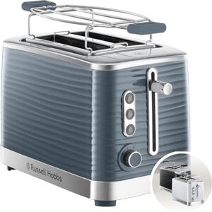 Russell Hobbs Inspire Tostadora (2 ranuras, para 2 rebanadas, acero inox, detalles cromados, gris), Russell Hobbs Inspire Tostadora (2 ranuras, para 2 rebanadas, acero inox, detalles cromados, gris),