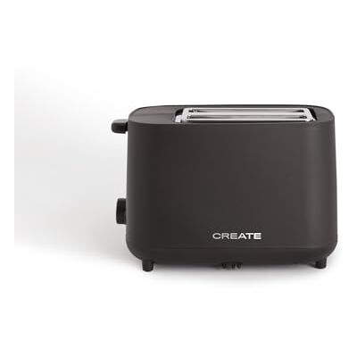 CREATE /TOAST STUDIO/Tostador negro / 6 Niveles de potencia, bandeja recogemigas, termostato, descongelación, recalentar, sistema de seguridad, 750W CREATE /TOAST STUDIO/Tostador negro / 6 Niveles de potencia, bandeja recogemigas, termostato, descongelación, recalentar, sistema de seguridad, 750W