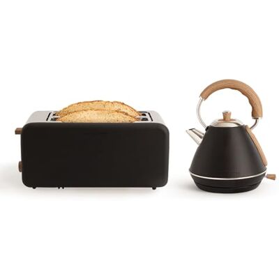 CREATE /PACK TOAST RETRO XL + KETTLE RETRO M/Tostadora de pan negro con hervidor de agua negro pastel/Hervidor de 1L CREATE /PACK TOAST RETRO XL + KETTLE RETRO M/Tostadora de pan negro con hervidor de agua negro pastel/Hervidor de 1L