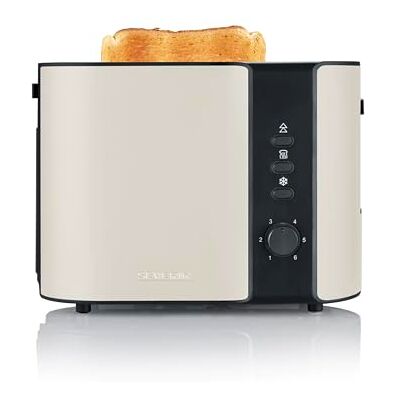 Severin Tostadora automática, 6 niveles, accesorio para panecillos, para 2 rebanadas de pan, centrado de rebanadas de pan, nivel de recalentamiento y descongelación, 800W, beige, negro, AT Severin Tostadora automática, 6 niveles, accesorio para panecillos, para 2 rebanadas de pan, centrado de rebanadas de pan, nivel de recalentamiento y descongelación, 800W, beige, negro, AT