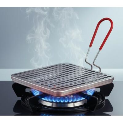 UNIQLY QUALITY PRODUCTS Tostador Manual de Acero Inoxidable para Cocina de Gas, Camping y Barbacoa – Tostadora Portátil con Mango Aislante Plegable, 22x22cm, para Tostar Pan, Arepas y Bollería en Casa o Aire Libre UNIQLY QUALITY PRODUCTS Tostador Manual de Acero Inoxidable para Cocina de Gas, Camping y Barbacoa – Tostadora Portátil con Mango Aislante Plegable, 22x22cm, para Tostar Pan, Arepas y Bollería en Casa o Aire Libre