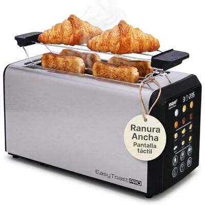 XSQUO Useful Tech Tostadora Pan Inteligente Automatica Digital Ranura Extra Ancha Pantalla Tactil 6 Niveles Tostado Seleccion tipo Pan Descongelar Recalentar con Bandeja Migas Rejilla Calienta Pan Acero Inoxidable XSQUO Useful Tech Tostadora Pan Inteligente Automatica Digital Ranura Extra Ancha Pantalla Tactil 6 Niveles Tostado Seleccion tipo Pan Descongelar Recalentar con Bandeja Migas Rejilla Calienta Pan Acero Inoxidable