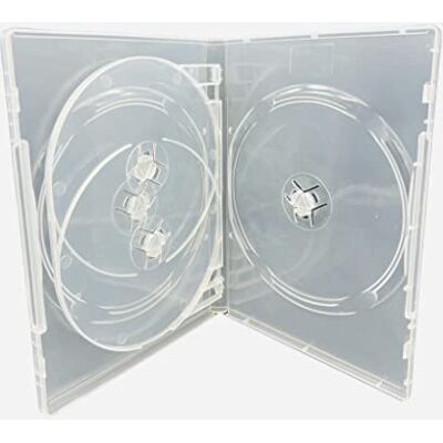 Dragon Caja para DVD/CD/BLU RAY (5 unidades, lomo de 14 mm), transparente Dragon Caja para DVD/CD/BLU RAY (5 unidades, lomo de 14 mm), transparente