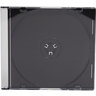 Dragon Juego de 10 fundas delgadas para CD de 5,2 mm con bandeja negra, fundas para CD/DVD/Blu-ray de un solo disco, fundas de almacenamiento delgadas de repuesto para medios y música Dragon Juego de 10 fundas delgadas para CD de 5,2 mm con bandeja negra, fundas para CD/DVD/Blu-ray de un solo disco, fundas de almacenamiento delgadas de repuesto para medios y música