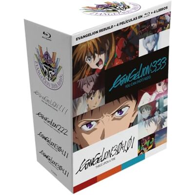 SELECTA VISION Evangelion Rebuild. 1.11 · 2.22 ·3.33 · 3.0+1.11. Colección Completa de Peliculas. Blu-ray. SELECTA VISION Evangelion Rebuild. 1.11 · 2.22 ·3.33 · 3.0+1.11. Colección Completa de Peliculas. Blu-ray.