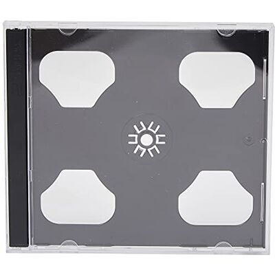 Dragon Juego de 25 fundas para discos dobles con bandeja negra para guardar 2 CD, DVD, Blu Ray, fundas dobles negras para joyas, calidad profesional para almacenar todos los formatos de Dragon Juego de 25 fundas para discos dobles con bandeja negra para guardar 2 CD, DVD, Blu Ray, fundas dobles negras para joyas, calidad profesional para almacenar todos los formatos de