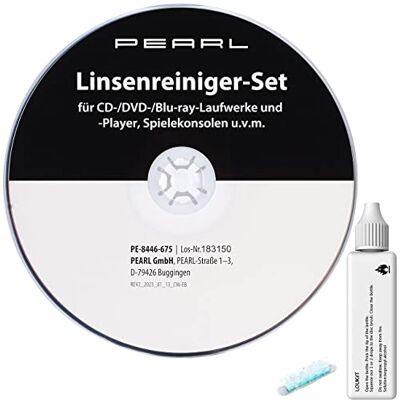 Pearl Linsenreiniger-Set für CD-/DVD-/BLU-Ray-Laufwerke und -Player, 15 ml Pearl Linsenreiniger-Set für CD-/DVD-/BLU-Ray-Laufwerke und -Player, 15 ml