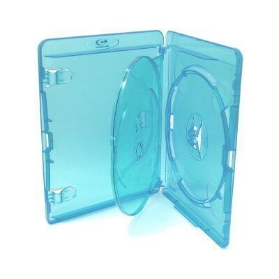 Amaray Juego de fundas para Blu-ray y DVD (5 unidades, para 3 discos), color azul Amaray Juego de fundas para Blu-ray y DVD (5 unidades, para 3 discos), color azul