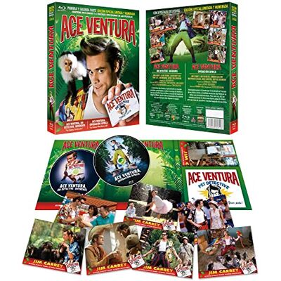 MPO Ace Ventura, Un detective Diferente + Ace Ventura: Operación África. Ace Ventura 1 y 2 Digipack BD + 8 Postales Edición Limitada y Numerada. MPO Ace Ventura, Un detective Diferente + Ace Ventura: Operación África. Ace Ventura 1 y 2 Digipack BD + 8 Postales Edición Limitada y Numerada.