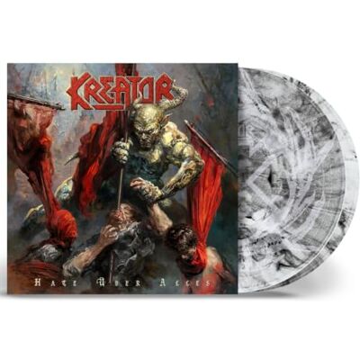 Kreator Hate Über Alles (Marbled White Black in trifold, side D Kreator Hate Über Alles (Marbled White Black in trifold, side D