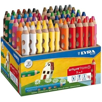 Lápices de Colores Lyra Groove Triple1 - 72 Colores - Variados Lápices de Colores Lyra Groove Triple1 - 72 Colores - Variados