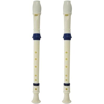 BUAGOUWZ 2X Instrumento Musical Grabador de Flauta Soprano de 6 Agujeros BUAGOUWZ 2X Instrumento Musical Grabador de Flauta Soprano de 6 Agujeros