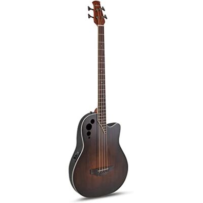 Applause E-Bajo acústico Elite AEB4 Mid Cutaway 4-string Cuerpo Roundback Lyrachord Mid-Depth Preamplificador AP3TP- Tapa de abeto Vintage Varnish Satin Applause E-Bajo acústico Elite AEB4 Mid Cutaway 4-string Cuerpo Roundback Lyrachord Mid-Depth Preamplificador AP3TP- Tapa de abeto Vintage Varnish Satin