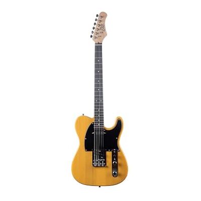 EKO GUITARS – Guitarra Eléctrica TL‑300, Cuerpo de Álamo, Mástil de Arce, Diapasón Laurel, 2 Pastillas Single‑Coil, Puente estilo Tele, 22 Trastes, Color Butterscotch EKO GUITARS – Guitarra Eléctrica TL‑300, Cuerpo de Álamo, Mástil de Arce, Diapasón Laurel, 2 Pastillas Single‑Coil, Puente estilo Tele, 22 Trastes, Color Butterscotch