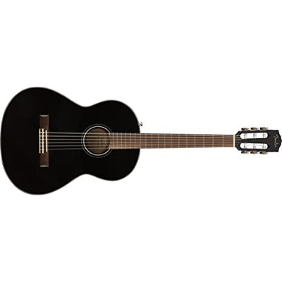 Fender CN-60S Guitarra acústica de nailon, diapasón de nogal, negro, Incluye cursos virtuales gratuitos en Play Fender CN-60S Guitarra acústica de nailon, diapasón de nogal, negro, Incluye cursos virtuales gratuitos en Play