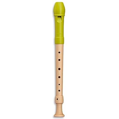 Mollenhauer FIPPLE Lere Flauta dulce soprano en C para niños, color verde manzana, plástico/arce, agujero único alemán Mollenhauer FIPPLE Lere Flauta dulce soprano en C para niños, color verde manzana, plástico/arce, agujero único alemán