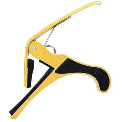 RKJRTK Clip de tono de capo de guitarra eléctrica portátil, Yellow Peso ligero, fácil de usar, cambio rápido, pieza de repuesto para guitarras acústicas y eléctricas RKJRTK Clip de tono de capo de guitarra eléctrica portátil, Yellow Peso ligero, fácil de usar, cambio rápido, pieza de repuesto para guitarras acústicas y eléctricas
