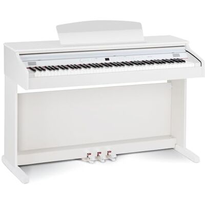 Classic Cantabile DP-50 Piano digital 88 teclas con mecanica martillo Teclado electronico USB/MIDI local, 32 polifonía, 14 voces y funcion Twin-Piano Organo musical para ninos Blanco mate Classic Cantabile DP-50 Piano digital 88 teclas con mecanica martillo Teclado electronico USB/MIDI local, 32 polifonía, 14 voces y funcion Twin-Piano Organo musical para ninos Blanco mate