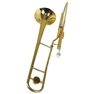 HYLQZAT Trombón Tenor Trombón De Pistón En Sib Alto Instrumento Musical Cuerpo De Latón Amarillo Acabado Lacado Con Estuche HYLQZAT Trombón Tenor Trombón De Pistón En Sib Alto Instrumento Musical Cuerpo De Latón Amarillo Acabado Lacado Con Estuche