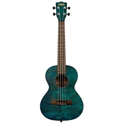 Kala Blue Exotic Mahogany tenor Ukulele with Bag Kala Blue Exotic Mahogany tenor Ukulele with Bag