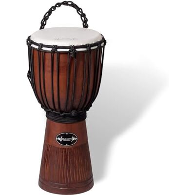 World Rhythm Djembe Tambor de 50 cm con cabeza sintética de 24,1 cm, tambor de estilo africano tallado a mano para artistas, círculos de tambor, escuelas, talleres grupales World Rhythm Djembe Tambor de 50 cm con cabeza sintética de 24,1 cm, tambor de estilo africano tallado a mano para artistas, círculos de tambor, escuelas, talleres grupales